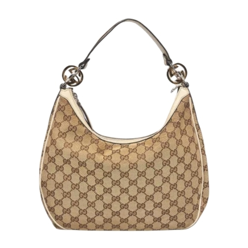 Gucci GG Canvas Twins Medium Hobo Bag